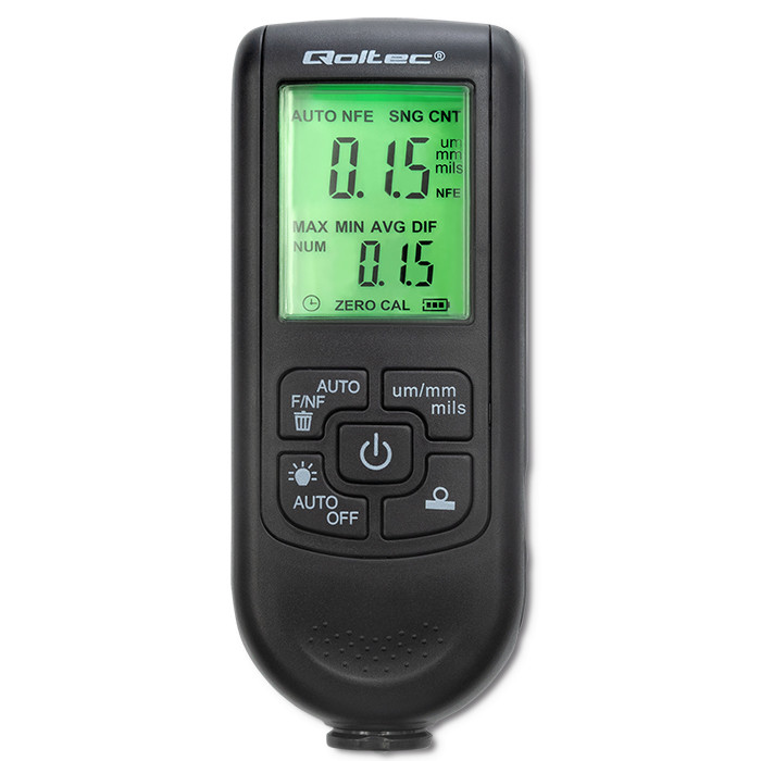 image-64e362f745d34 Qoltec Paint Thickness Gauge with LCD Display | 0 ~ 2000um - Image 1