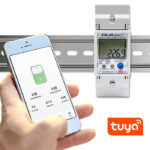 Μετρητής ενέργειας Qoltec Single-phase electronic meter | Wi-fi | TUYA | 230V | 60A | LCD - Image 2