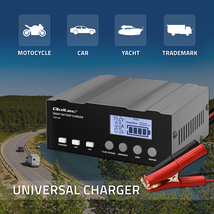 image-67921daf9ac9e Φορτισής Qoltec Intelligent Microprocessor Charger 12A | 12V | 24V | - Image 1