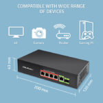 Qoltec L2 PoE Switch με 4 Θύρες Gigabit (1Gbps) Ethernet - Image 2