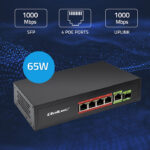 Qoltec L2 PoE Switch με 4 Θύρες Gigabit (1Gbps) Ethernet - Image 3