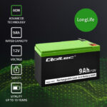 Μπαταρία Qoltec AGM Battery | 12V | 9Ah | Efficient | LongLife | for UPS, security - Image 2