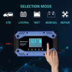 Φορτιστής μπαταριών QOLTEC 12V 24V 24A AGM GEL STD - Image 2