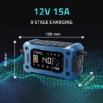Qoltec Φορτιστής μπαταρίων 12V 15A AGM GEL LiFePO4 - Image 4