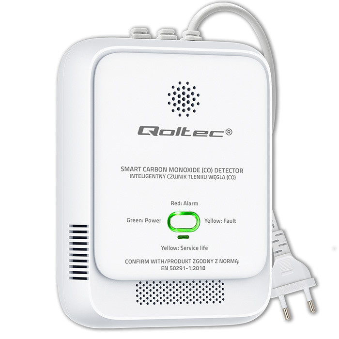 image-695e66dcd4d35 Ανιχνευτής αερίων Qoltec Certified Carbon Monoxide Sensor | 85dB alarm | LED - Image 1