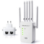 Access Point WIFI 5 Qoltec AC1200 | 6 Κεραιές | 2x RJ45 | - Image 2