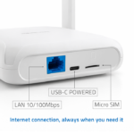 Router Home & Travel 4G LTE WiFi 6 Qoltec AX300 | 2.4GHz | δύο κεραίες | USB-C | SIM - Image 2