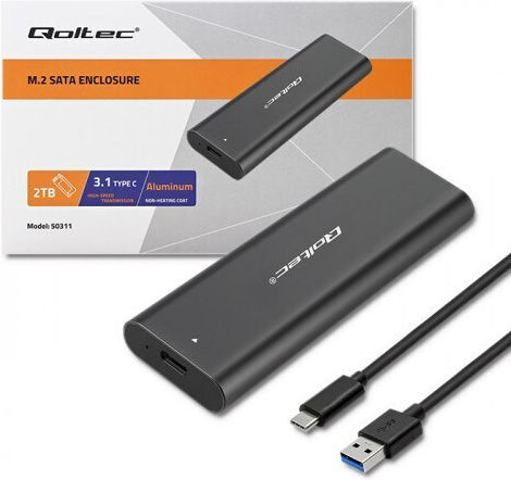 Θήκη σκληρού δίσκου M.2 SSD NVMe PCIe USB 3.1 10Gb/s 4T Grafit - Image 2