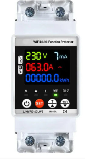 Επιτηρητής μονοφασικός ψηφιακός WIFI JJMVPD-63WS - Image 1